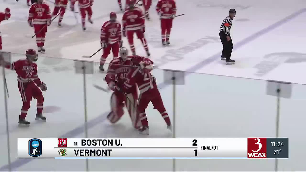 UVM Men’s Hockey Falls to No. 11 Boston University in Overtime