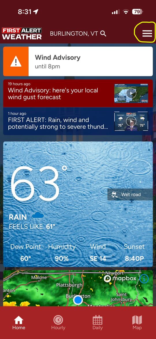 Wcxa WCAX First Alert Weather App: How to get severe weather notifications