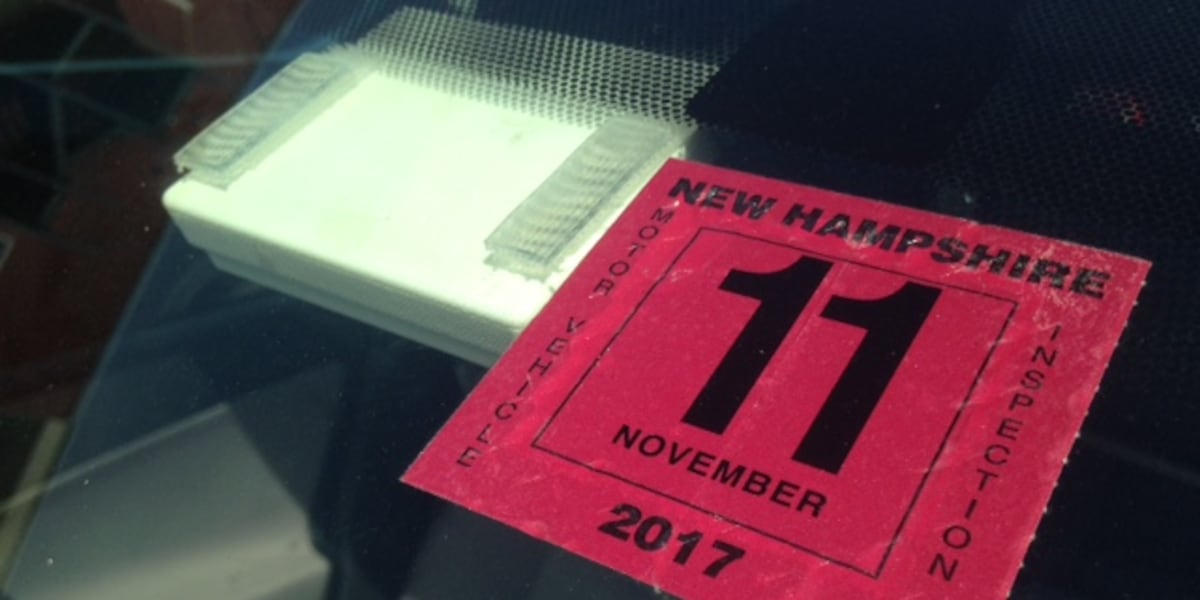 Nhvas Sticker Guide Look, location of NH vehicle inspection stickers to change