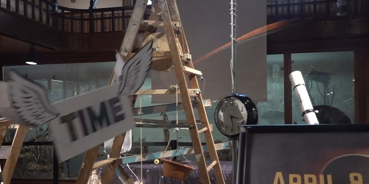 Rube Goldberg expert builds ‘eclipse’ contraption at Fairbanks Museum