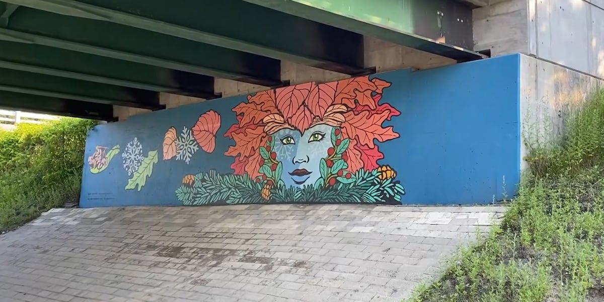 Vermont artist completes mural at Fairlee's Interstate 91 underpass