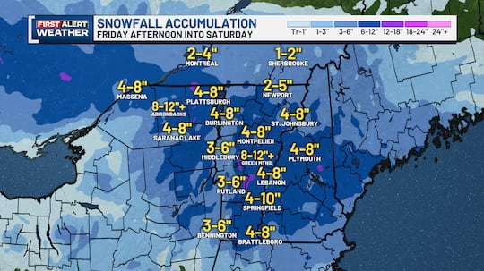 Friday afternoon into Saturday