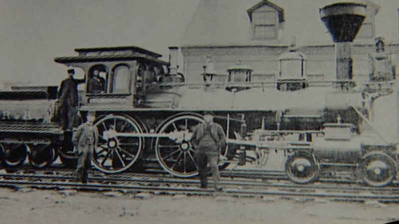 The first train arrived in Burlington on this day in history.
