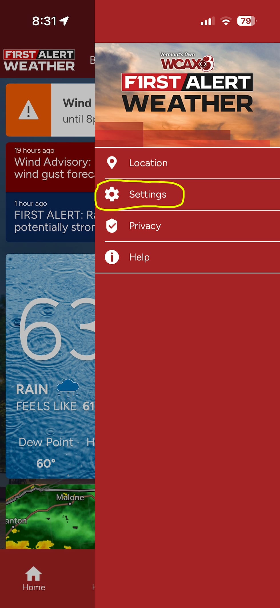 Wcxa WCAX First Alert Weather App: How to get severe weather notifications