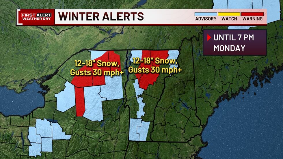 Alertas de clima invernal WCAX