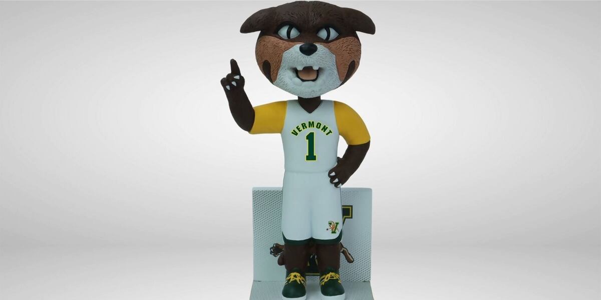 Uvm Rally UVM Rally Cat bobblehead released for National Bobblehead Day