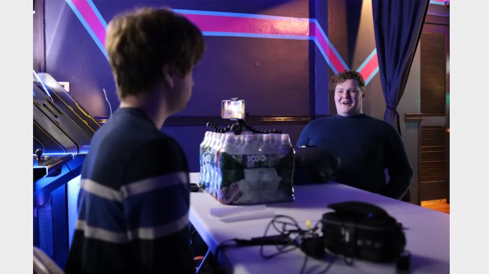 Jaret Williams being interviewed for this story.