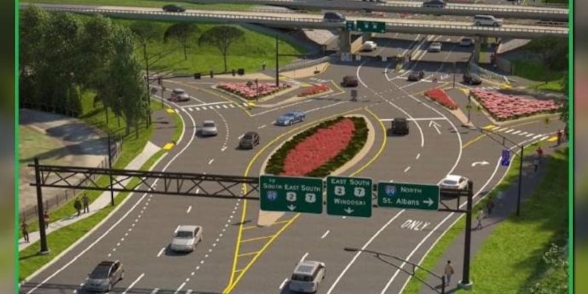 Vermont’s first diverging diamond interchange nears completion at ...
