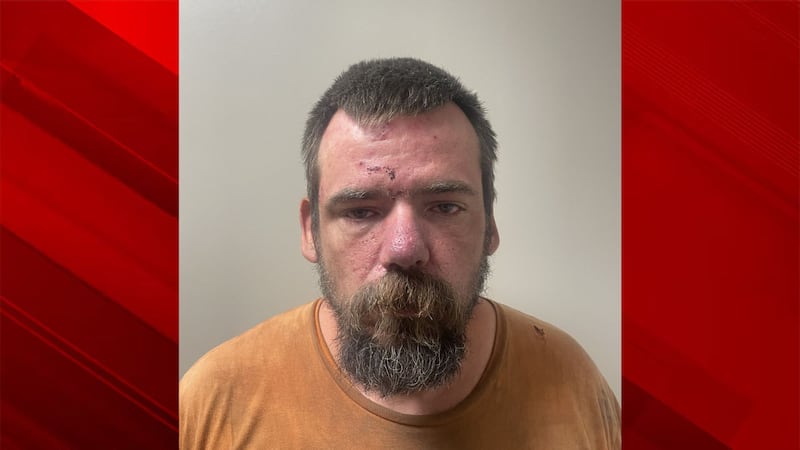 Kyle Lowe, 41, was arrested for allegedly threatening people with machete and assaulting law...