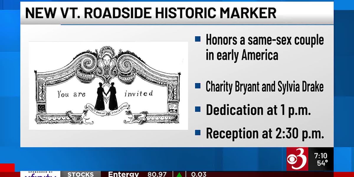 New historic marker to honor Vermont same-sex couple