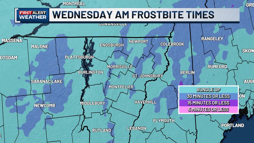 Bitter Wednesday Cold weather advisory: bitter wind chills through Wednesday morning