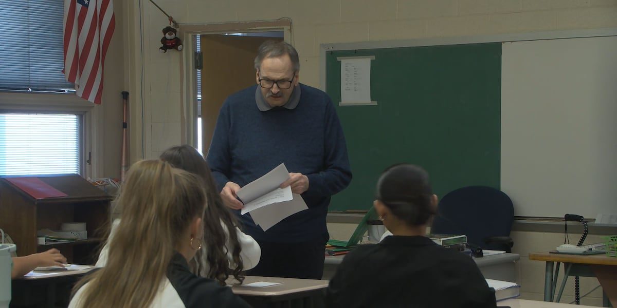 Science teacher hangs up his lab coat after 42 years of teaching at the same school