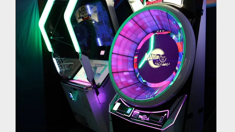 Wacca is one of the arcade cabinets at The Dragon's Dojo.