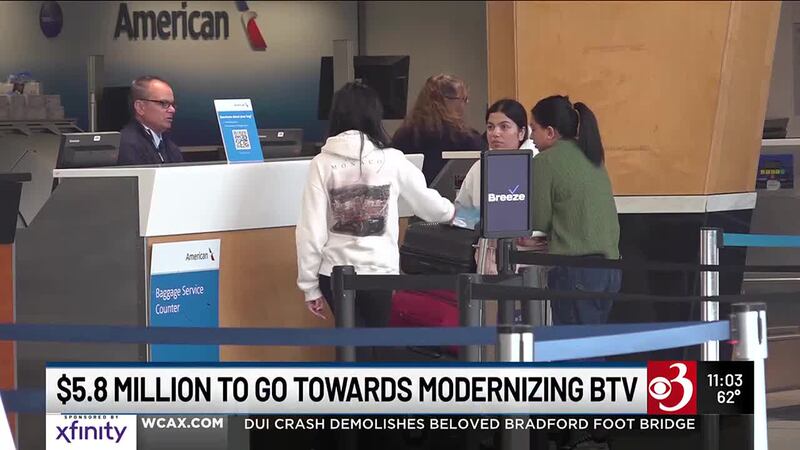 Millions are on the way to modernize the Patrick Leahy Burlington International Airport.